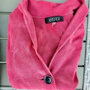 Kasper Dusty Rose sweater jacket size M